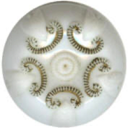 22-1.2 Curvilinear designs - "C" scrolls - white glass